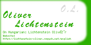 oliver lichtenstein business card